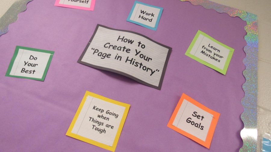 Bulletin+boards+like+this+one+remind+students+the+many+things+they+can+do+to+make+history.